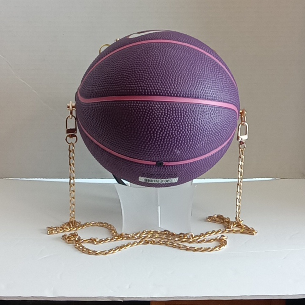 NWT NEW LIMITED EDITION HANDMADE NIKE SKILLS PURPLE/PINK π©·π BASKETBALL PURSEπ - Picture 11 of 16